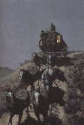 Frederic Remington The Old Stage-Coach of the Plains (mk43) Spain oil painting artist